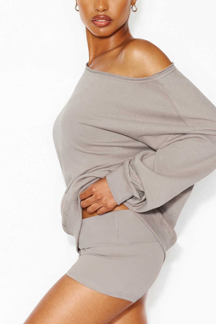 SoftTerry™ Off Shoulder Sweatshirt, Satellite Beige, large