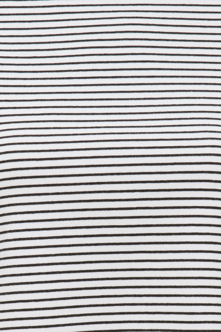 Everyday Heavy Cotton T Shirt Bright White w/ Black Stripe large