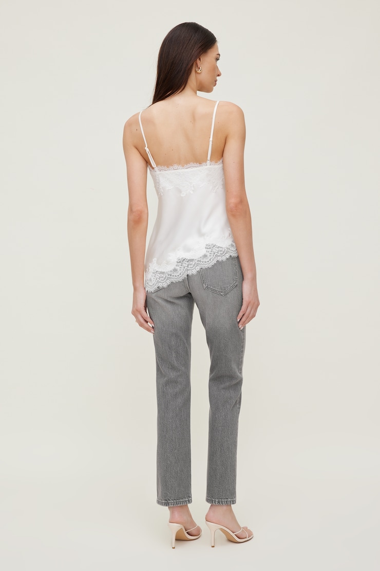 Frenchie High Rise Slim Leg Jeans Medium Black / Dove Grey large