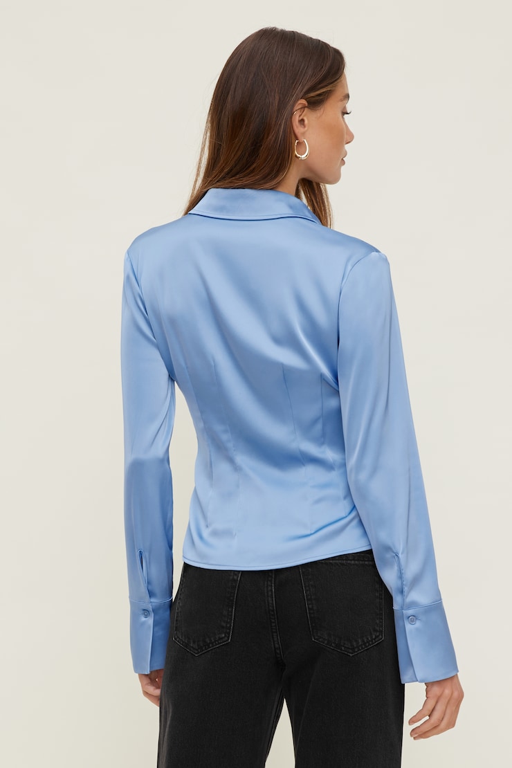 Kyra Satin Shirt Bel Air Blue large