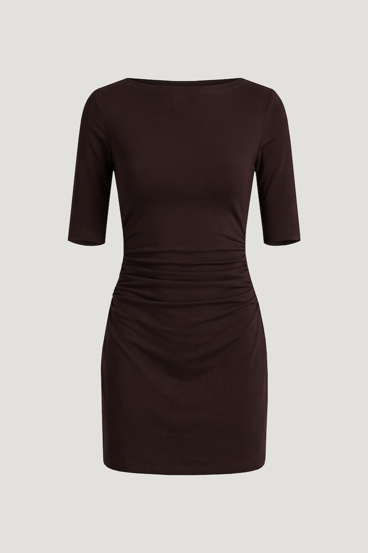 Maude 3/4 Sleeve Cotton Mini Dress