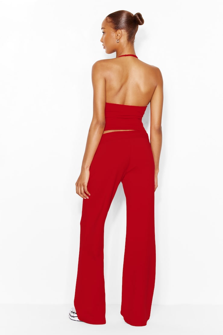 Snatch Booty StretchTerry™ Pants, Scarlet Flame Red, large