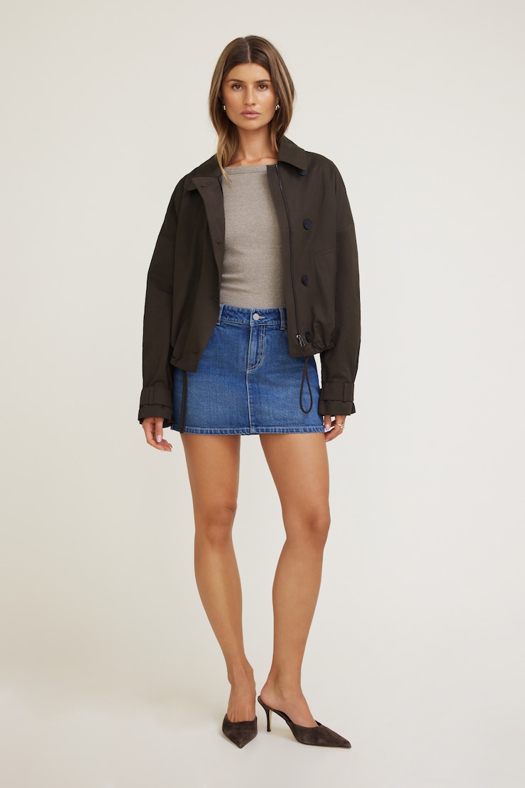Gia Denim Mini Skort Medium Dark Indigo / Isabella Blue large