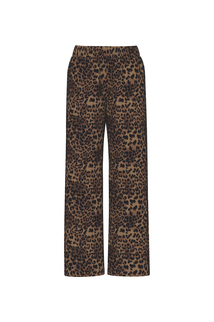 Studio Track Pants, Untamed Leopard Brown / Jet Black, large
