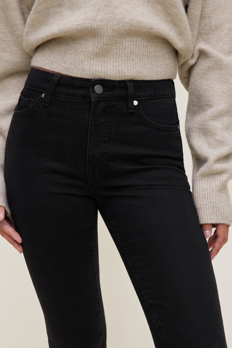 Stretch High Rise Slim Capri Jeans