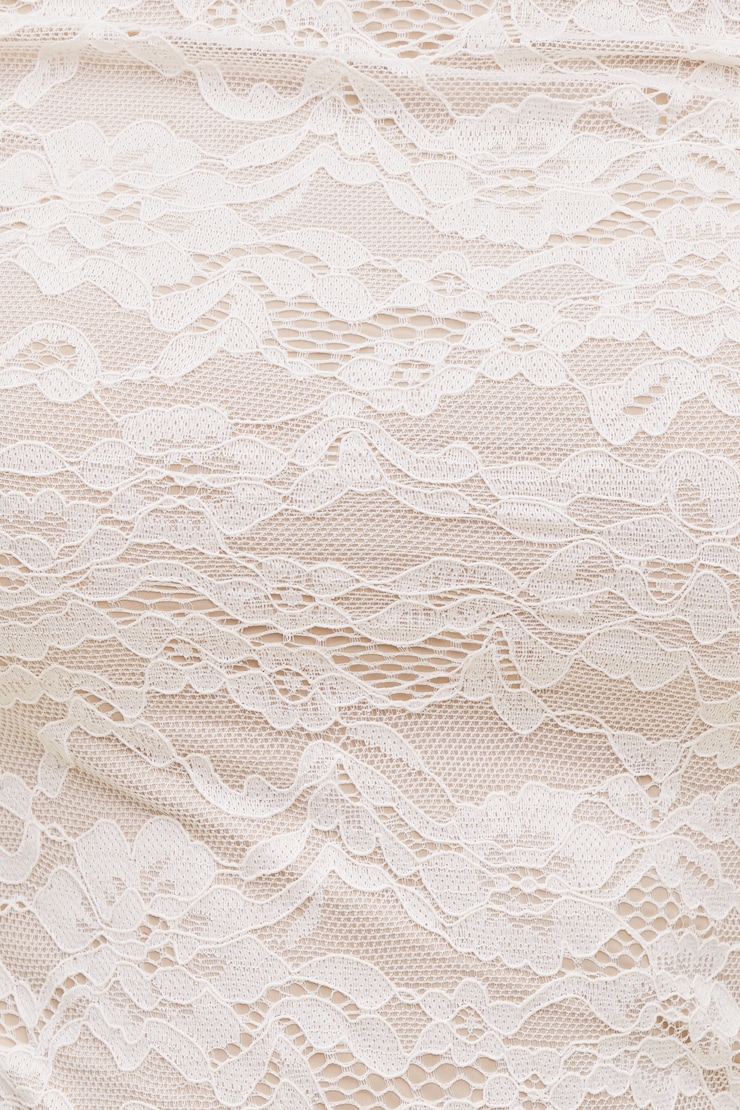 Off Shoulder Lace Top Sea Salt Cream large