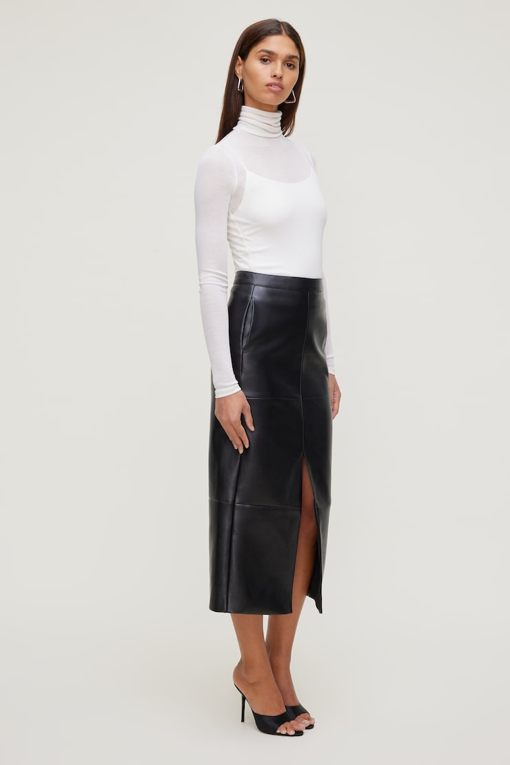 Sheer Layered Cami and Turtleneck Sea Salt Cream large
