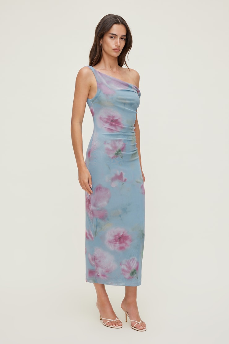 Jayde Mesh Midi Dress Floral Dream Purple large