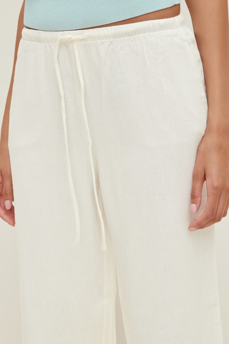 Leo Linen Capri Pants Snow White large