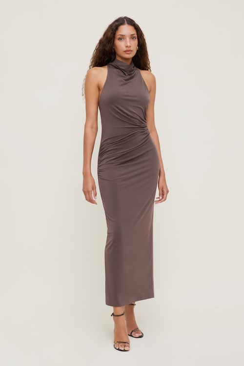 dynamite brown dress Willow Sculpt Maxi - - Michigan Navy Blue Princess Uniform Color:Silk Dye 7% spandex Machine wash