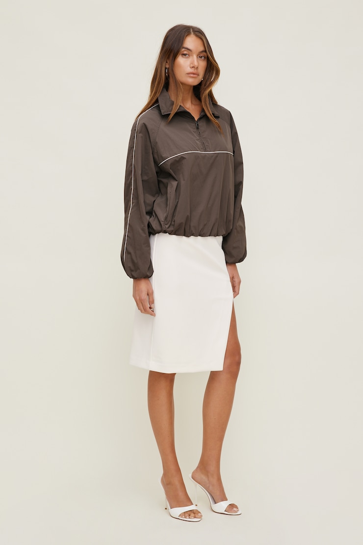 Piping Wind Anorak Velvet Espresso Brown large