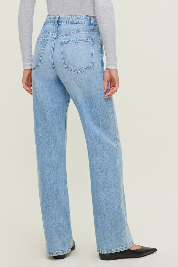 Heidi High Rise Wide Leg Jeans Medium Light Indigo / Amherst large
