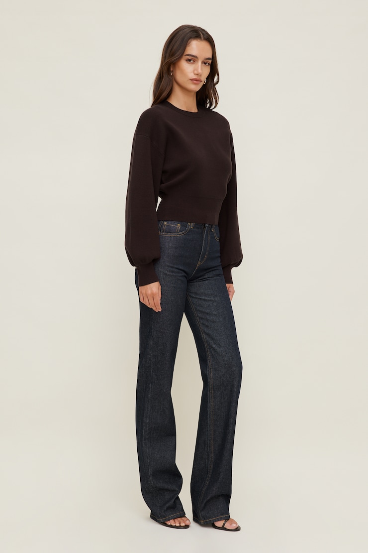 Bea Crewneck Sweater Cherry Lacquer Burgundy large