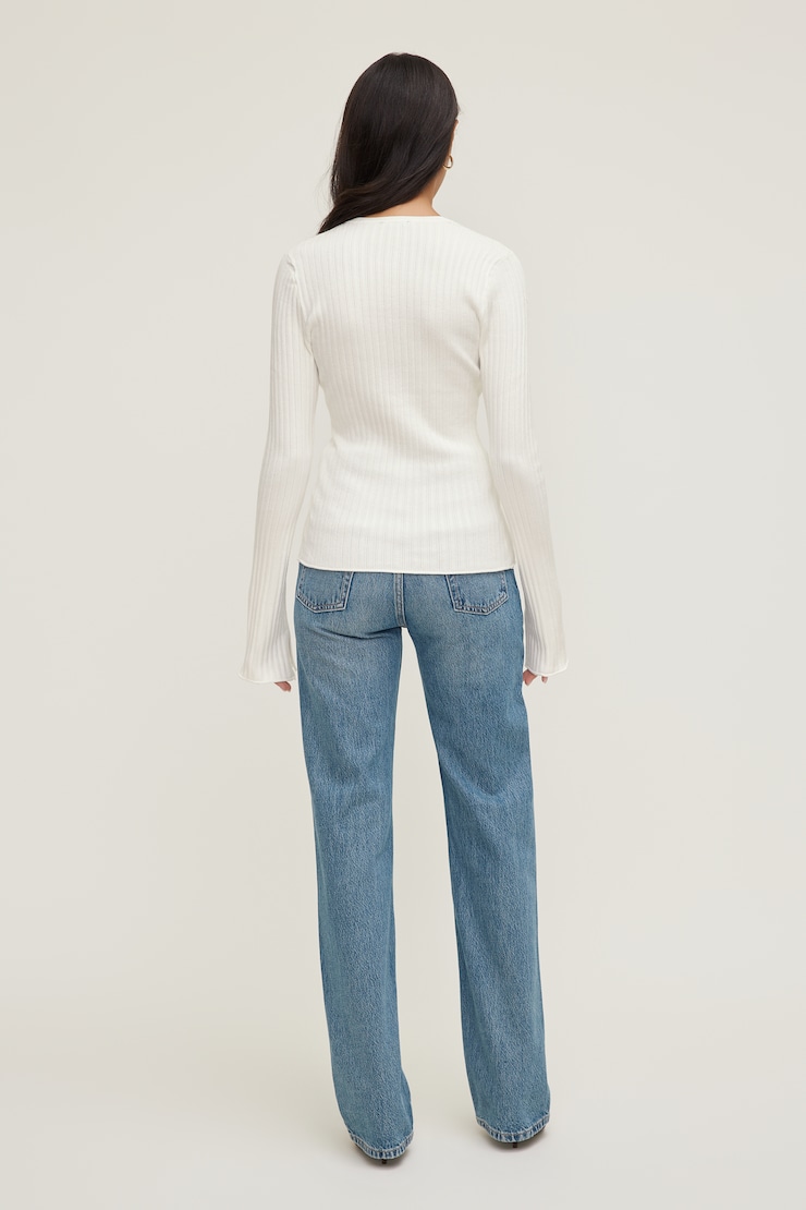 Bell Sleeve Cardigan Snow White large