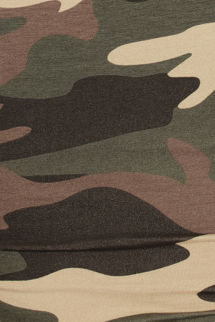 SuperSoft Cropped Crewneck T-Shirt, Camo Crush, large