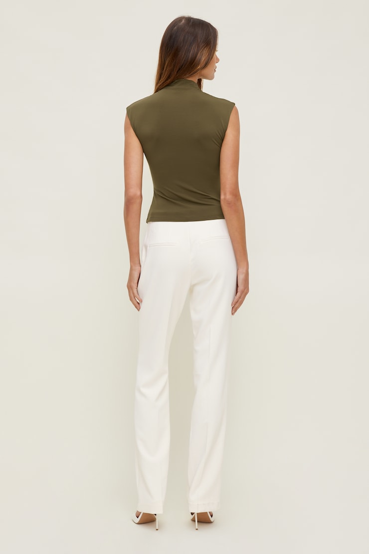 Bria Sculpt Top Dark Olive Khaki large