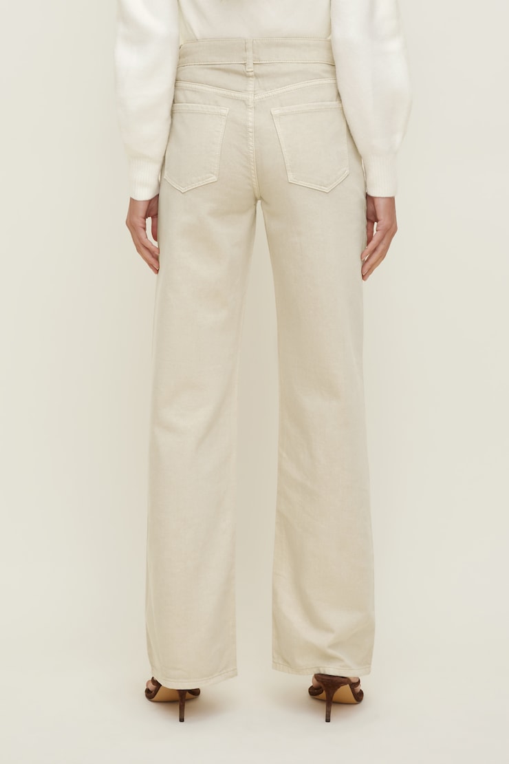 Heidi High Rise Wide Leg Jeans Rainy Day Beige large