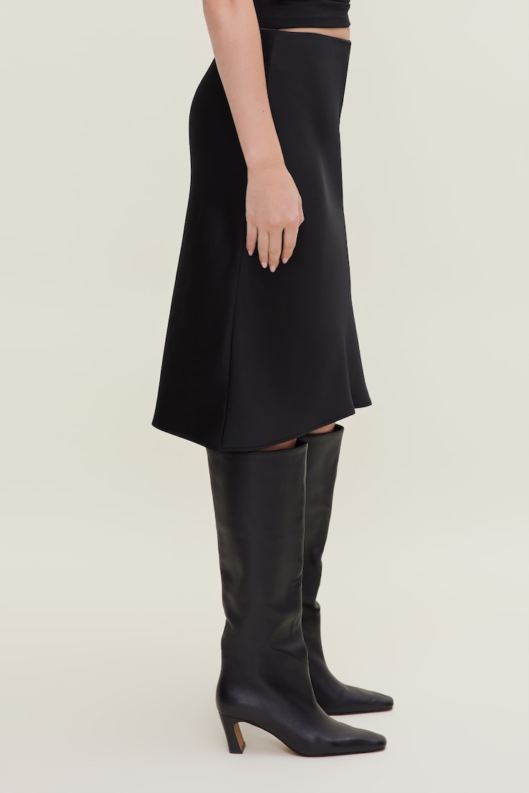 Esther Satin Midi Skirt