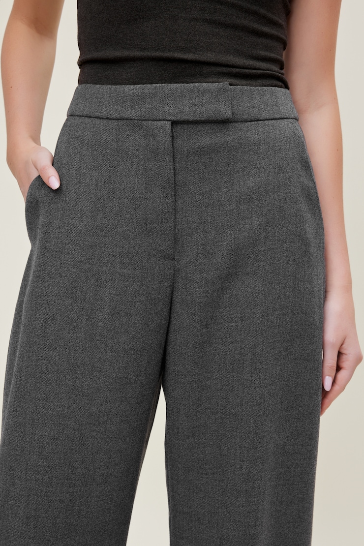 Pantalon à jambe ballon Slater Twill brossé gris large
