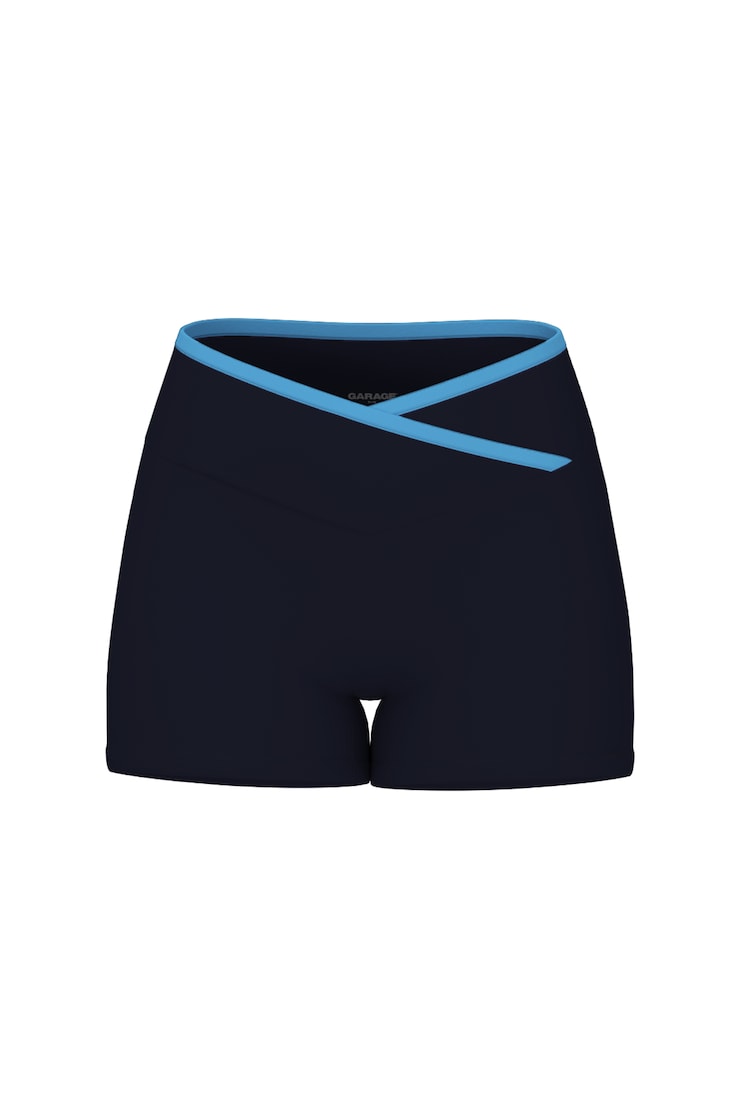 Active Cross Front Shorts, Naughty Navy/Blue Rebound, large