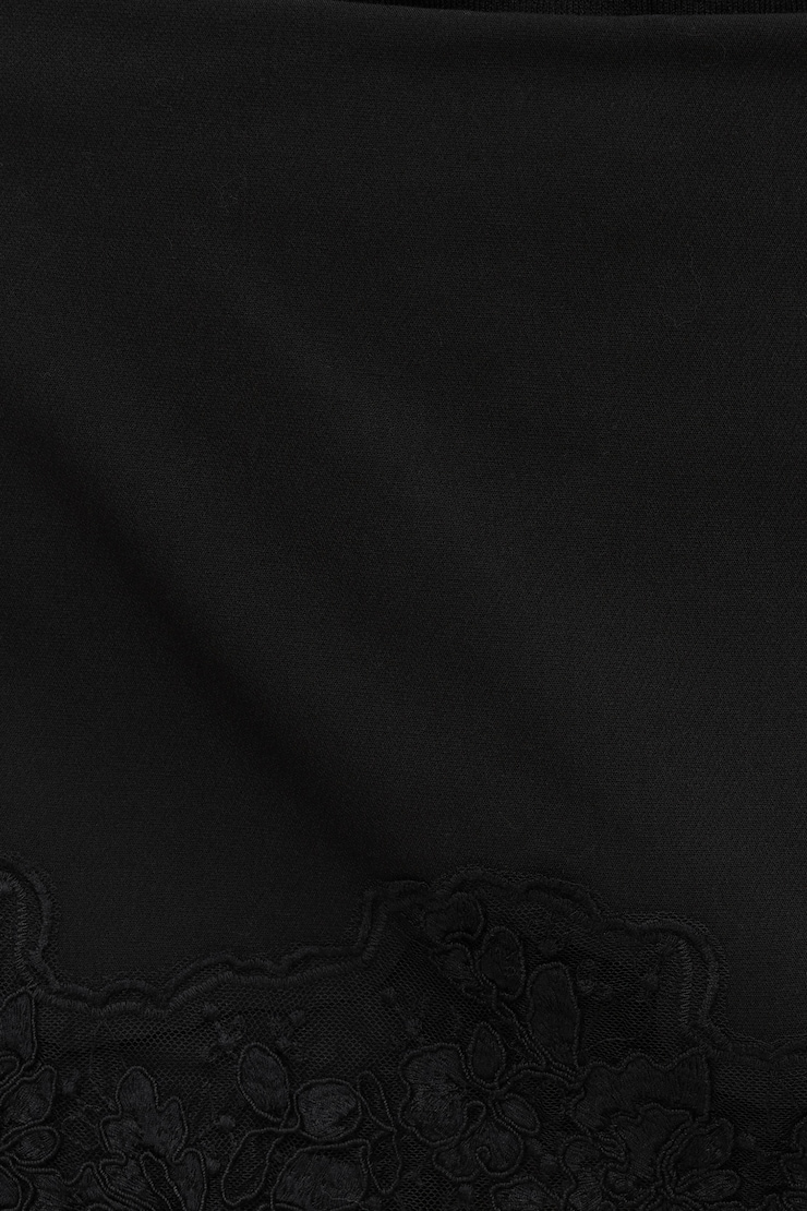 Minijupe-short en dentelle Stacie Noir encre large