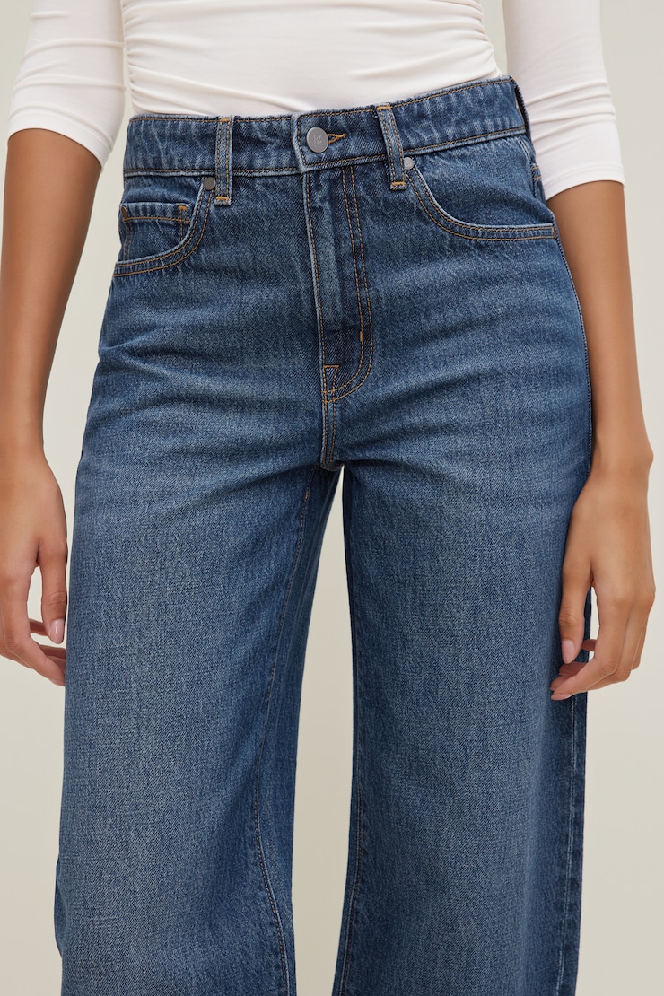 Heidi High Rise Wide Leg Jeans Blue Horizon large