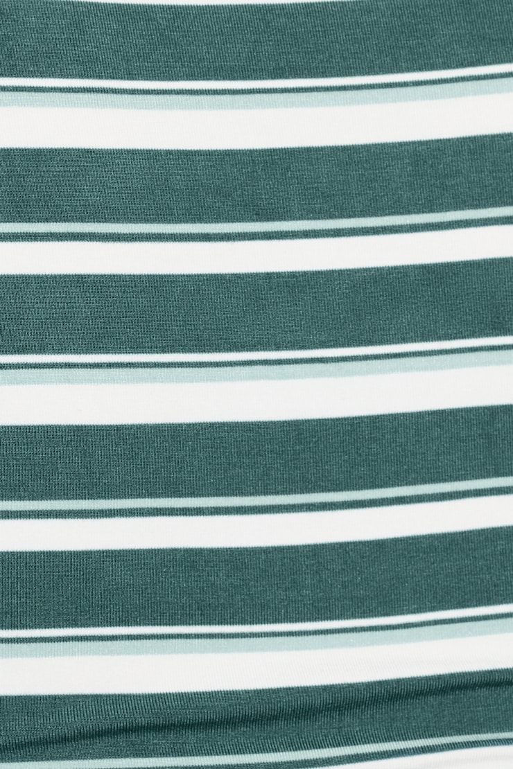 Smooth Long Sleeve Wrap Top, Teal Temptation/White Stripes, large