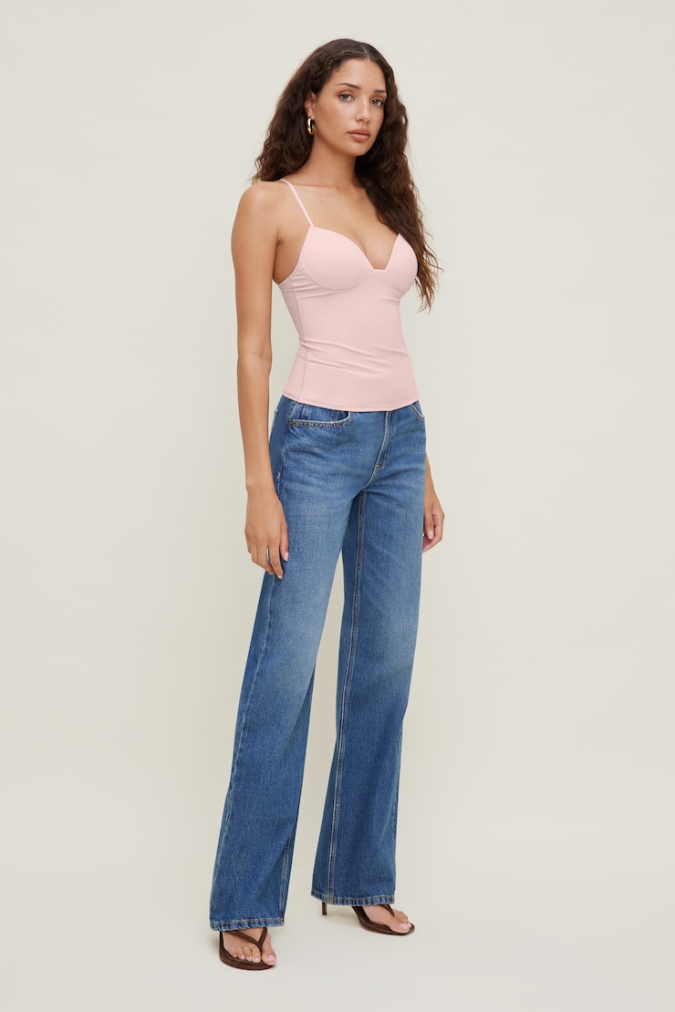 Mindi Padded Bustier Top Pale Lilac Pink large