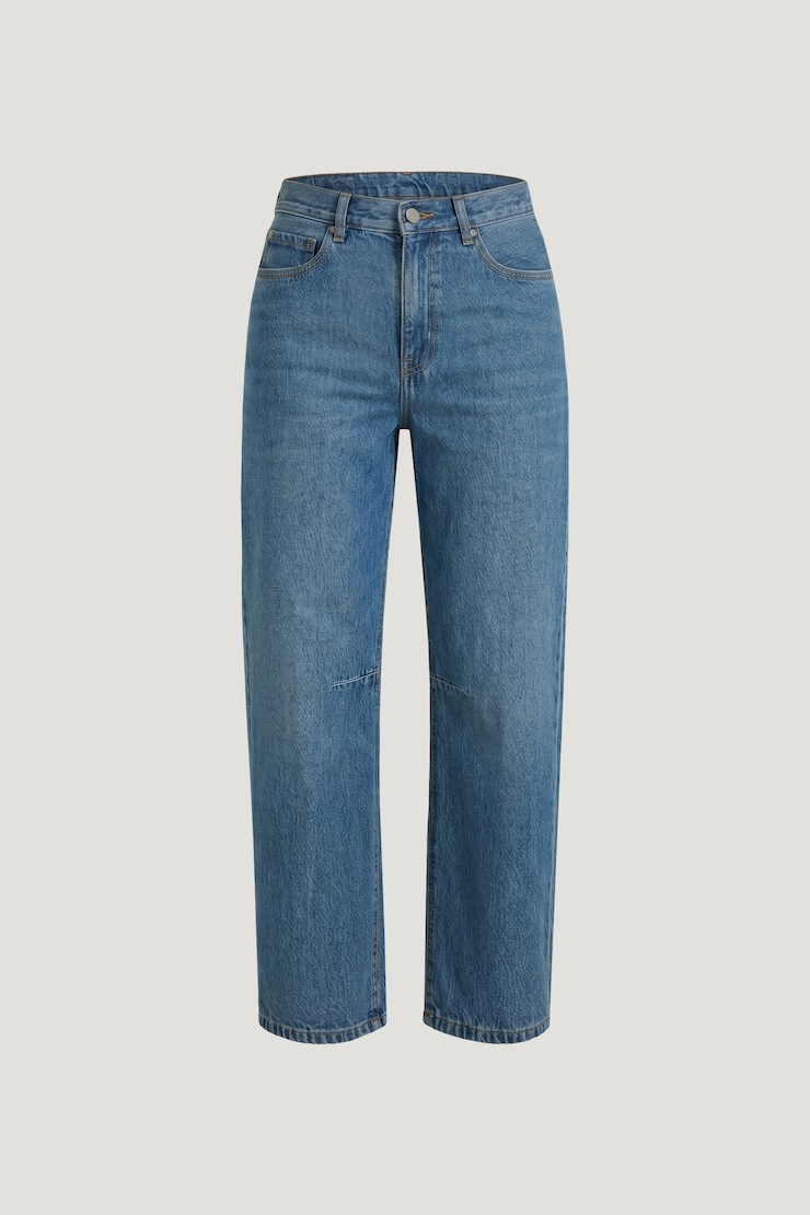 Theo Mid Rise Barrel Leg Jeans Medium Dark Indigo / Southern Blue large