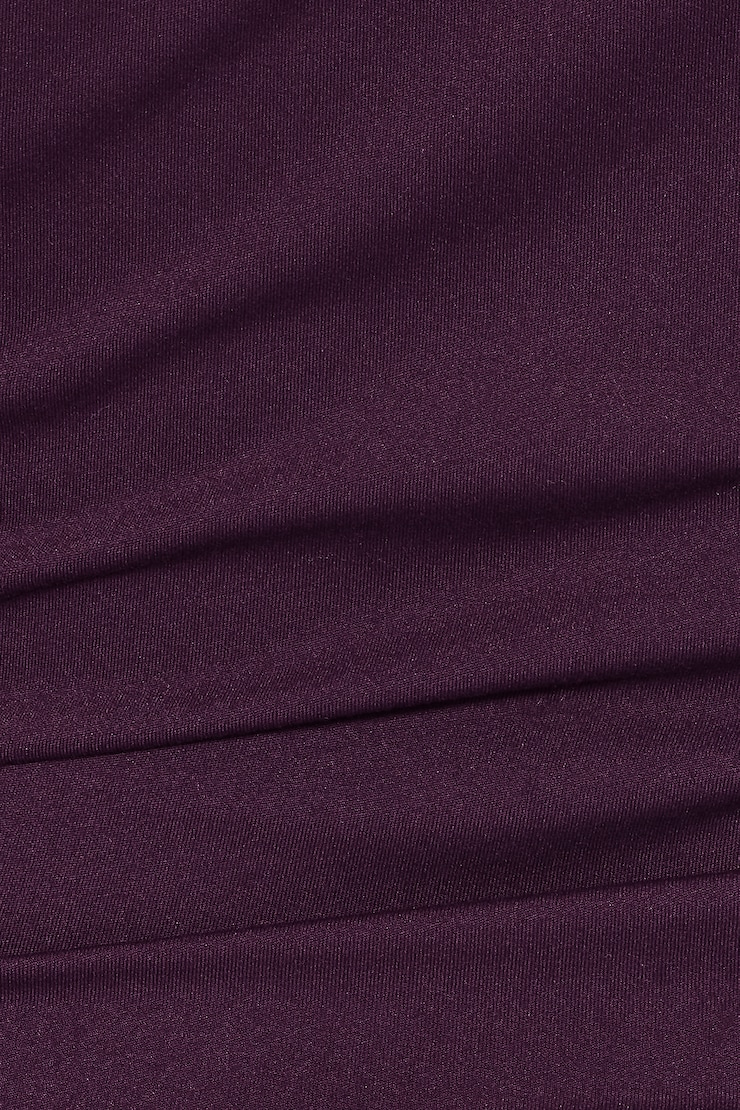 Sleek 3/4 Sleeve Polo Top, Wild Berry Maroon, large