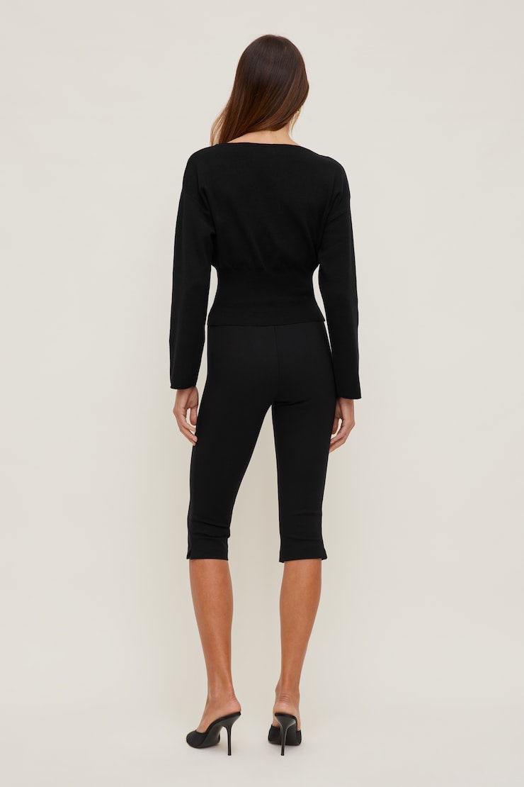Suri Cinched Sweater Jet Black large