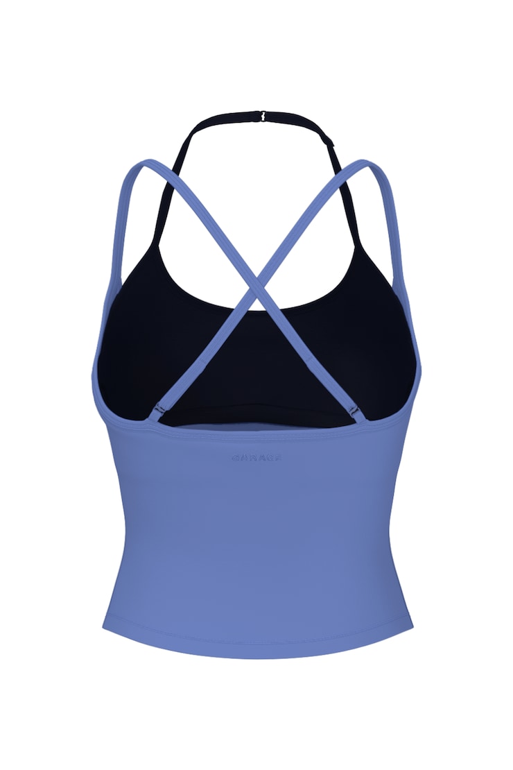 Active Layered Tank Top, Blue Blush/Naughty Navy Blue, large