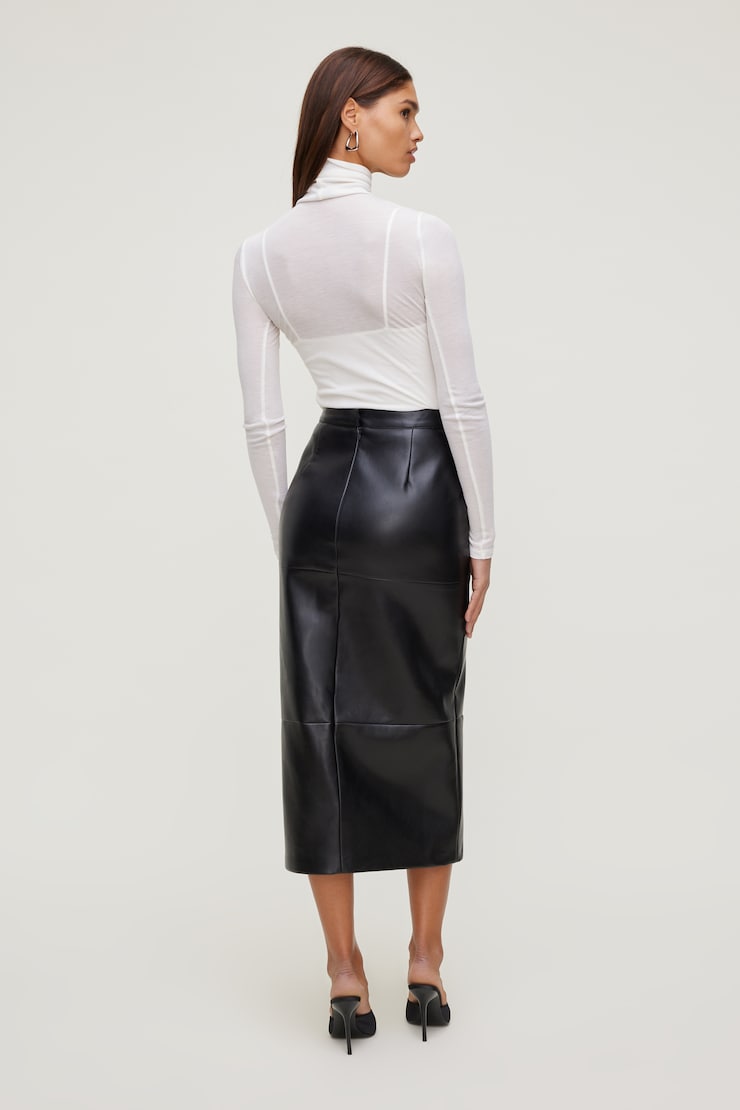 Sheer Layered Cami and Turtleneck Sea Salt Cream large