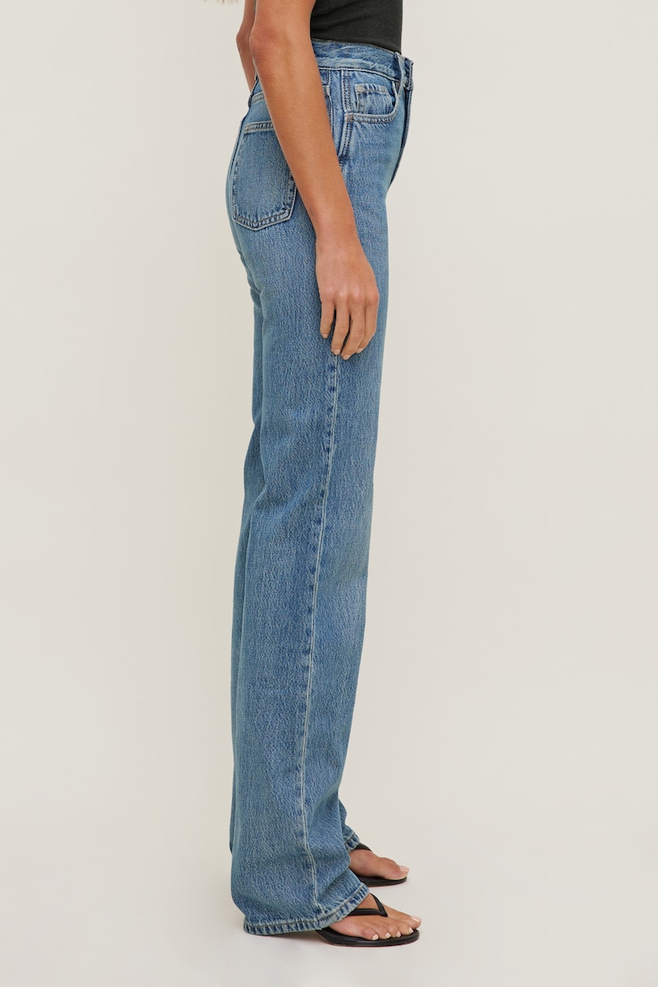 Valentina Ultra High Rise Bootcut Jeans Medium Indigo / Rustic Fade large