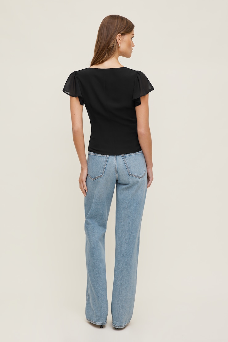 Heidi High Rise Wide Leg Jeans Medium Light Indigo / Mineral Blue large