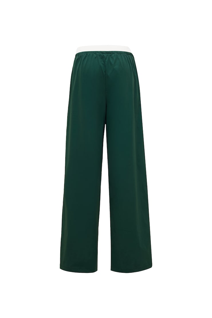 On The Go Track Pants, Green Envy/White, large