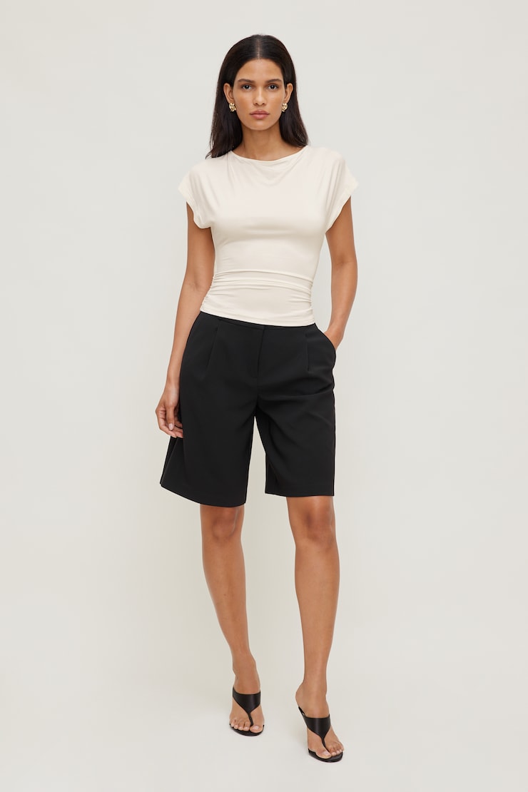 Flutter Sleeve Top Sea Salt Cream large