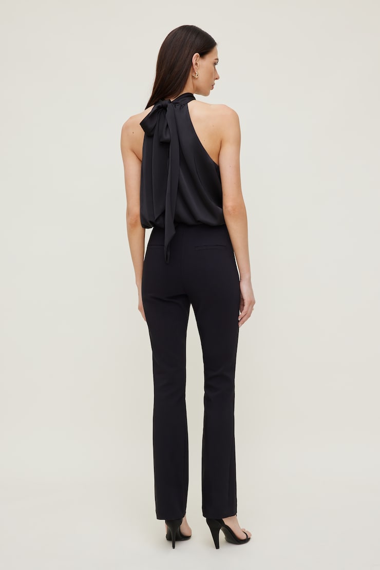 Paloma Bubble Satin Halter Blouse