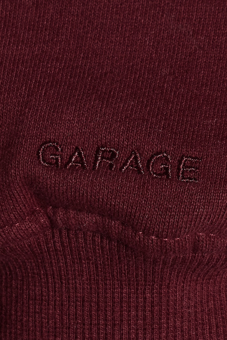 UltraFleece Hoodie, Burgundy Bite with GARAGE Logo Art, large