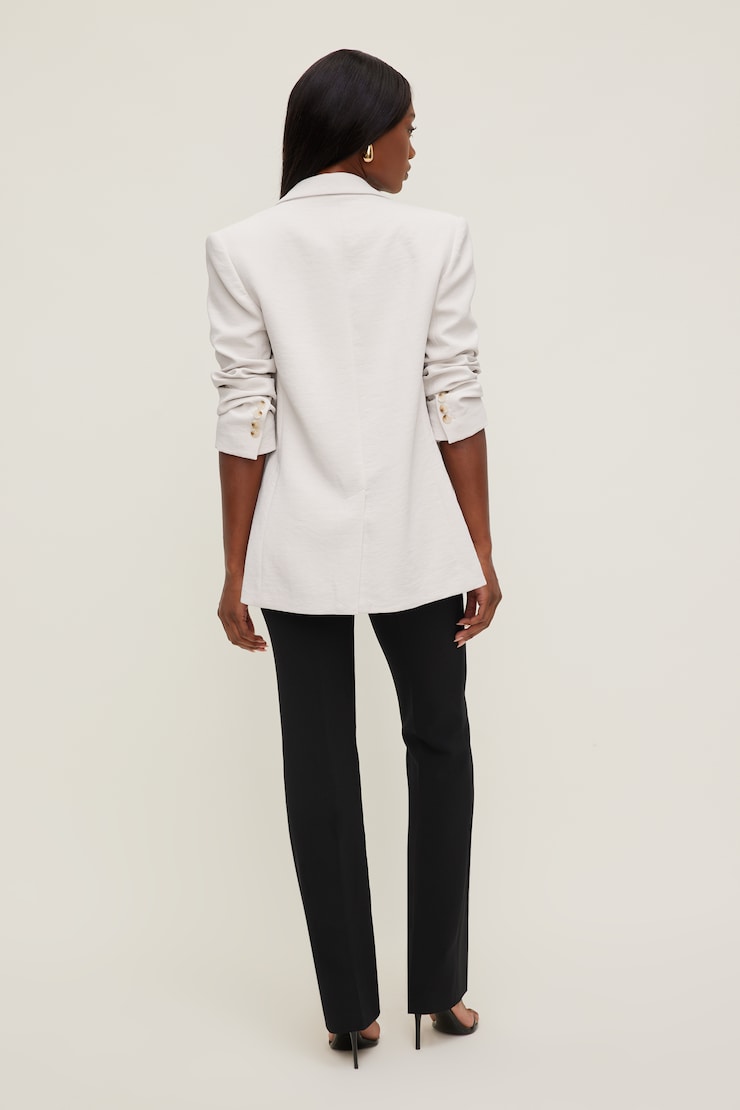 High Rise Slim Straight Leg Pants