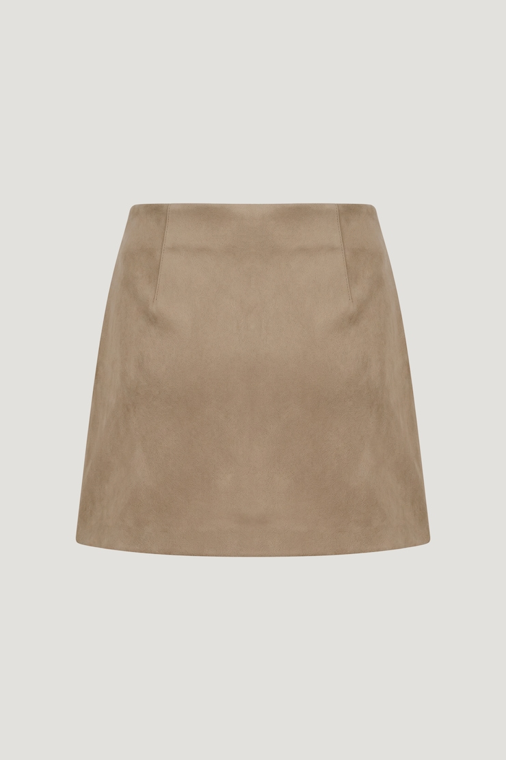 Stacie Faux Suede Mini Skort Faux Suede Savannah Tan large