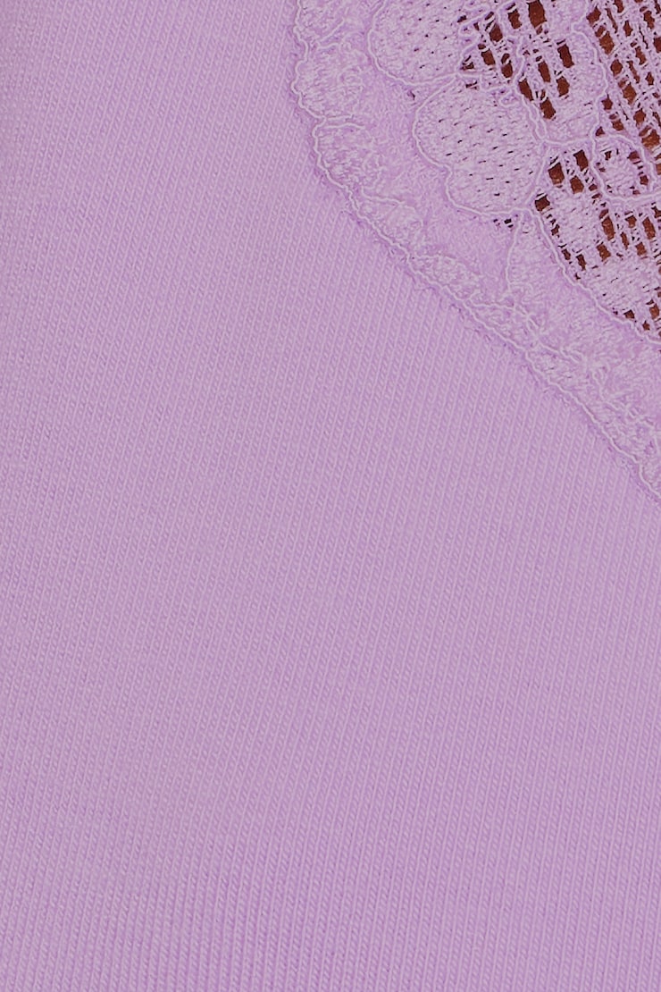 Plunge Lace Trim Cami Top, Charged Lilac Purple, large