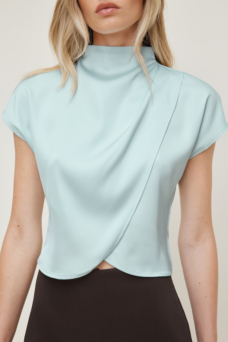 Blouse superposée en satin Ella