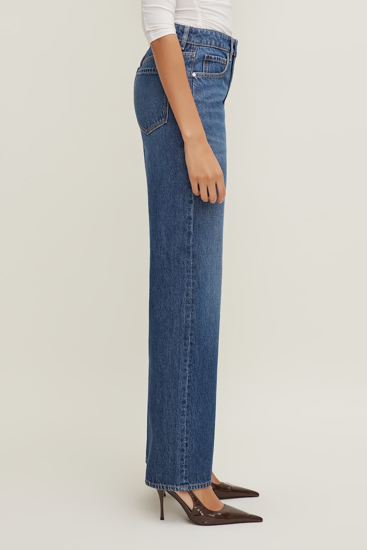Heidi High Rise Wide Leg Jeans Blue Horizon large