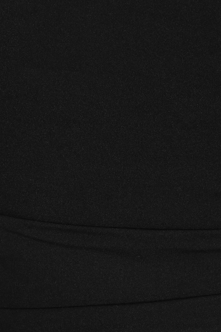 Sleek High V-Neck 3/4 Sleeve Top, Jet Black, large
