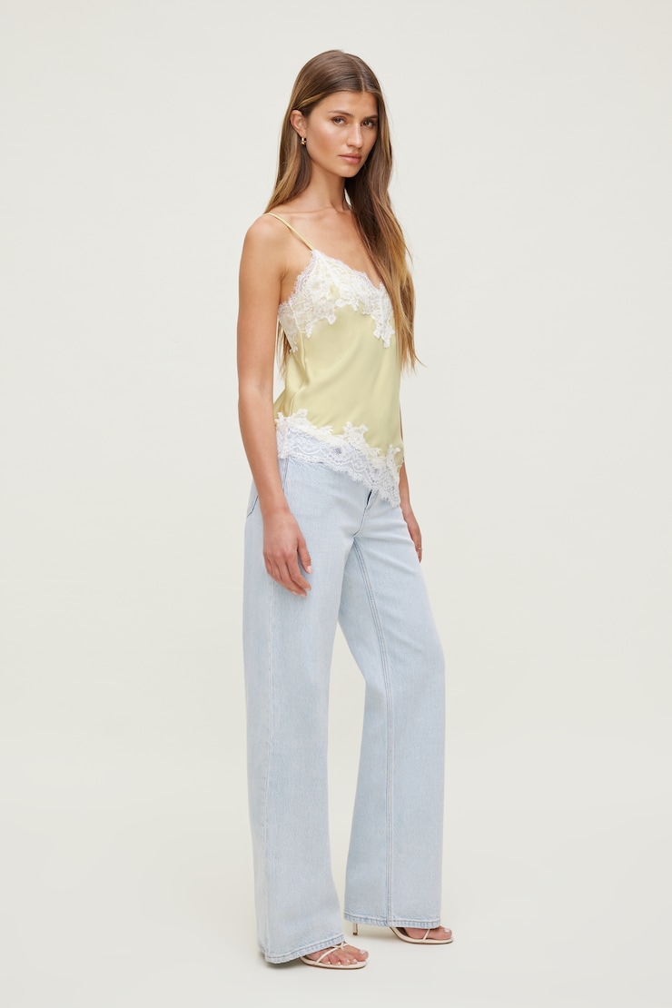 Heidi High Rise Wide Leg Jeans Light Indigo / Glace large