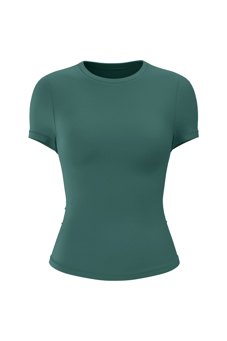 Baretouch Crewneck T-Shirt, Teal Temptation, large