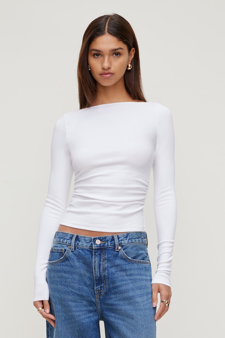 Stella Long Sleeve T Shirt Bright White large