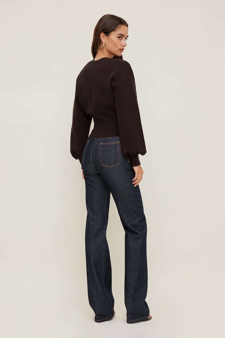 Bea Crewneck Sweater Cherry Lacquer Burgundy large