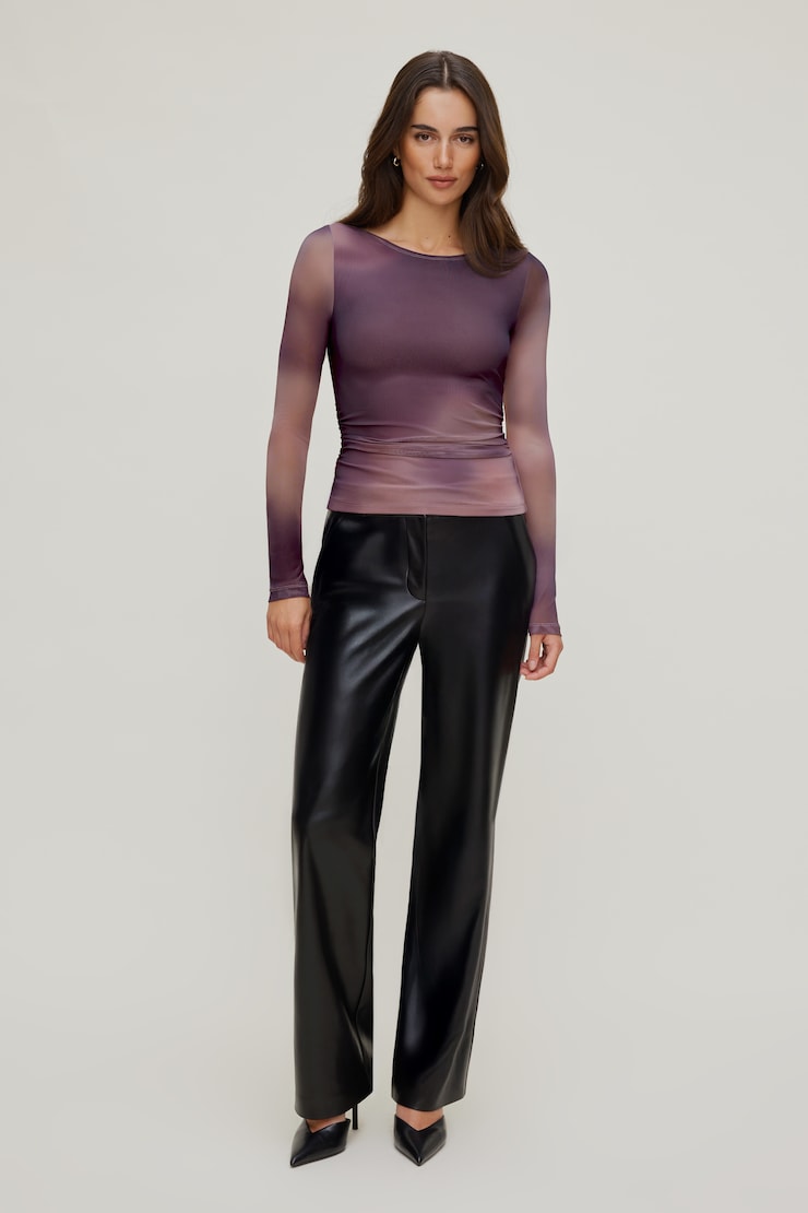 Stella Mesh Long Sleeve Top Purple Blur large